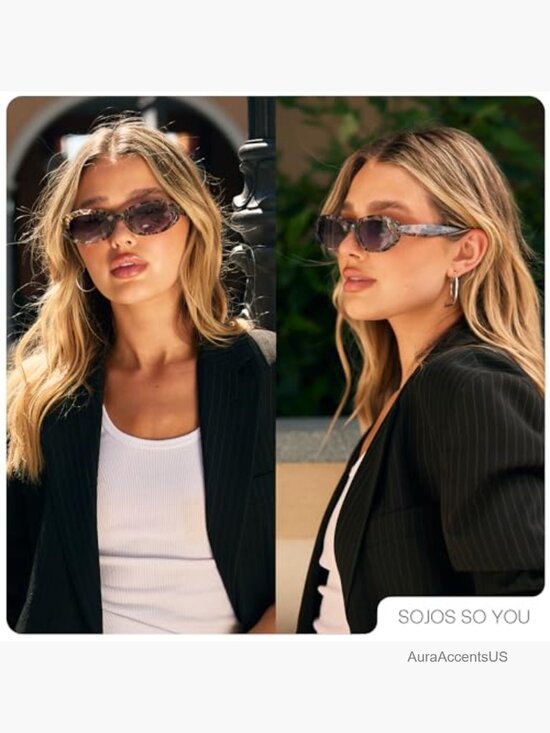Oval Cat-Eye Polarized Sunglasses Acetate Retro Vintage main image 5